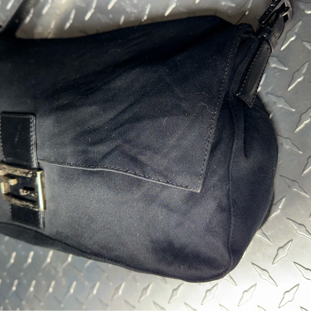 Fendi Vintage Nylon XXL Maxi Baguette Bag in Black - Picture 6 of 10